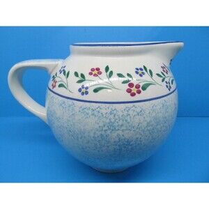 R.B. Bernarda Beverage Pitcher Floral Made in Portugal 7” Tall